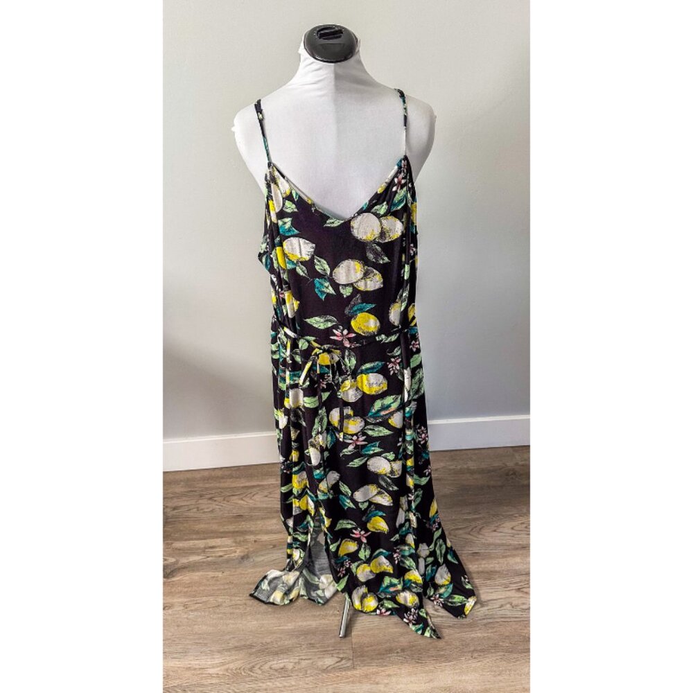 Xhilaration Black Lemon Strappy Midi Dress - NWT!